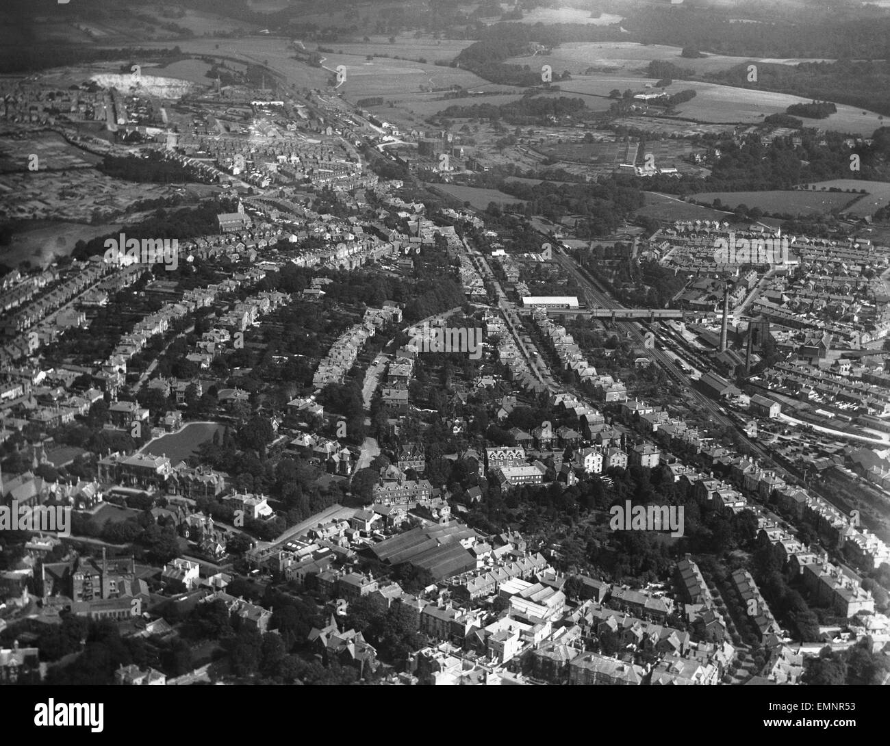 Aerial view of Tunbridge Wells Stock Photo Alamy