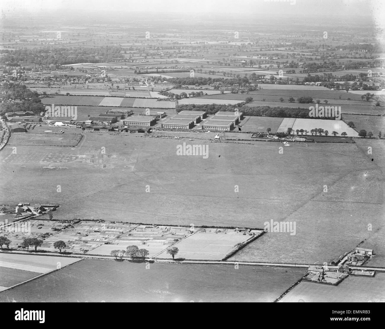 Aerial view of Norwich City International Airport! Circa 1926. Stock Photo