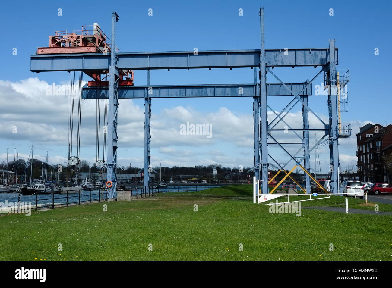 The preserved container crane at Preston Marina, Preston, Lancashire ...