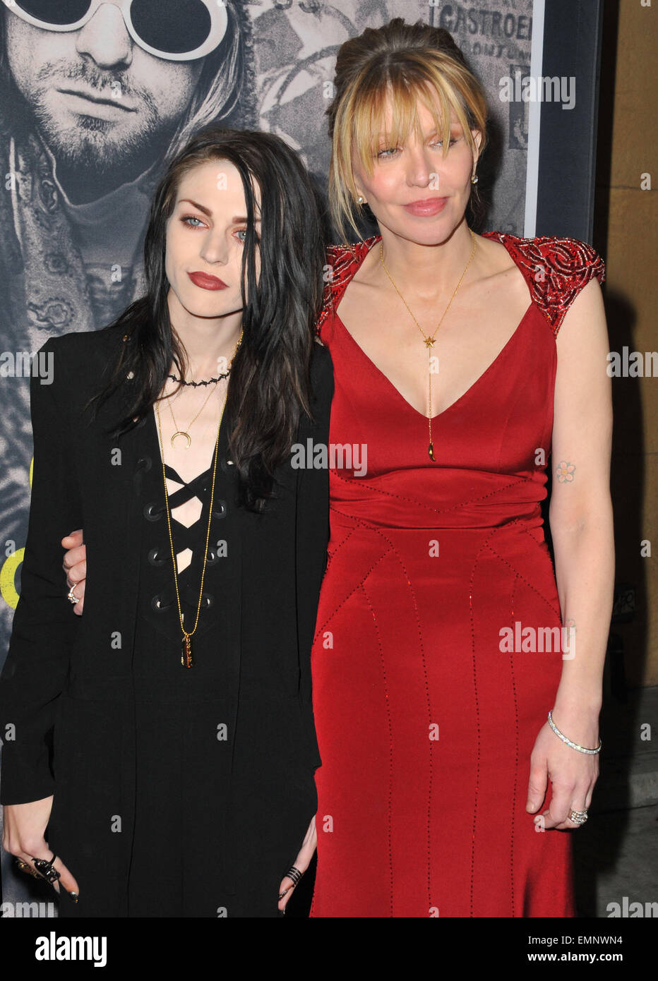 Los Angeles, California, USA. 21st Apr, 2015. FRANCES BEAN COBIAN, COURTNEY LOVE attending the Los Angeles Premiere of ''Kurt Cobain: Montage Of Heck'' held at the Egyptian Theatre. © D. Long/Globe Photos/ZUMA Wire/Alamy Live News Stock Photo