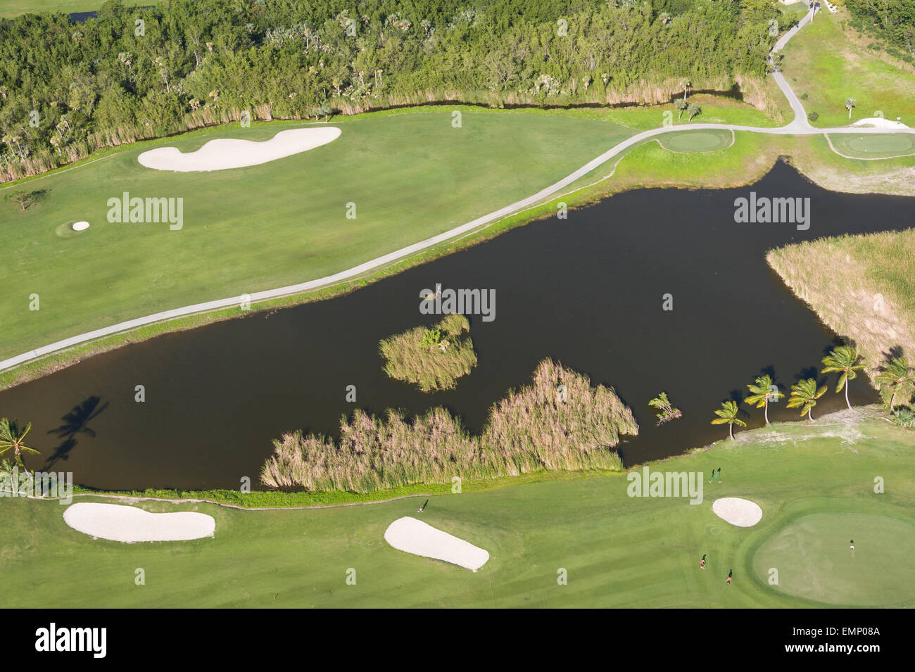 Aerial view of golf course in Punta Cana, Dominican Republic Stock