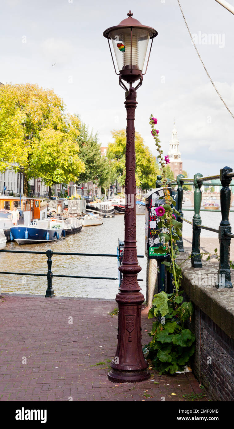 art deco lamp post in Amsterdam Holland The Netherlands Europe Stock Photo