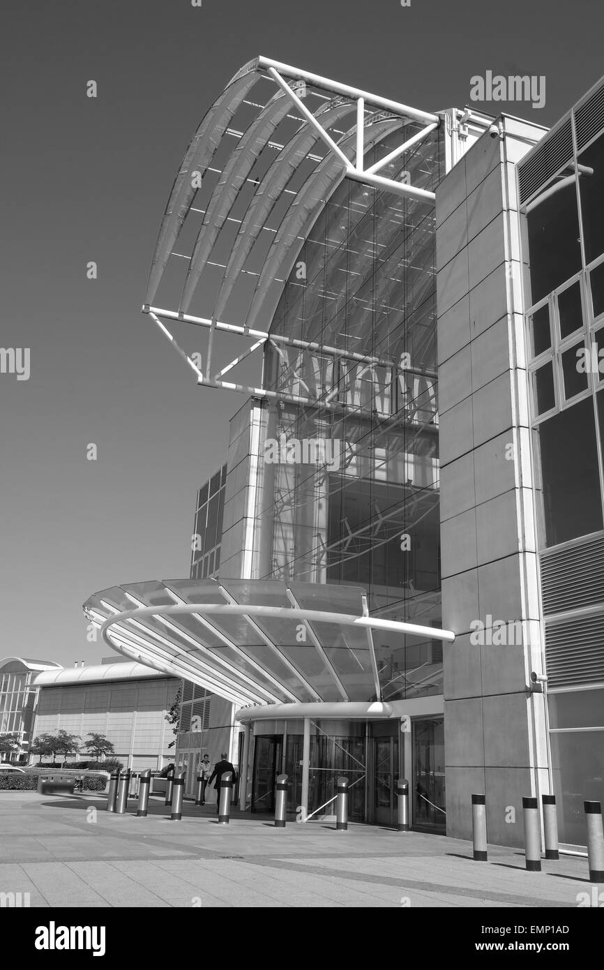 The big impressive entrance to The Mall in Bristol a large out of town retail units.22nd April 2015 Stock Photo