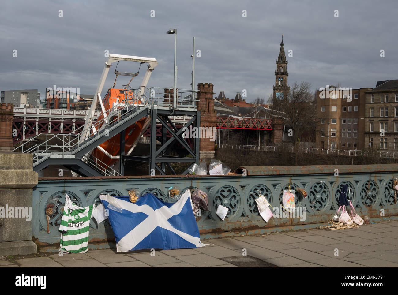 Flowers in tribute and memory to someone who has died in a public place