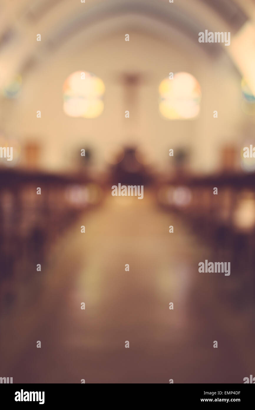 Church Interior Blur Abstract Background Stock Photo Alamy