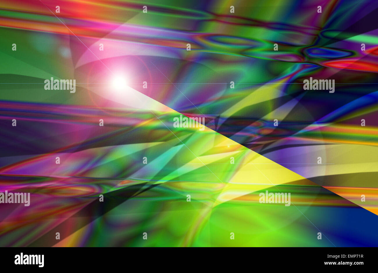The Colorful Abstract and Background Texture Pattern with Sun Flare. Stock Photo