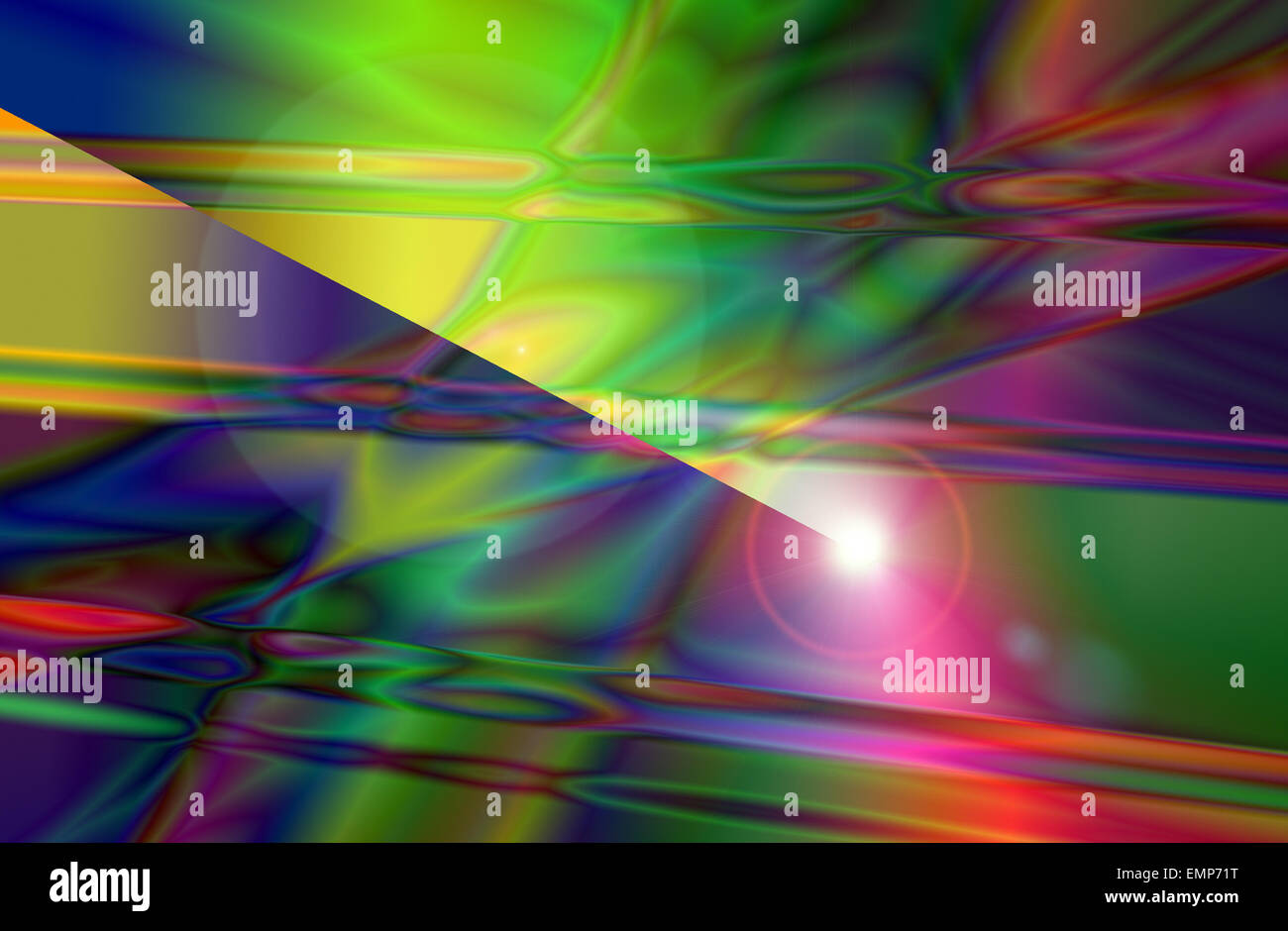 The Colorful Abstract and Background Texture with Lens Flare. Stock Photo