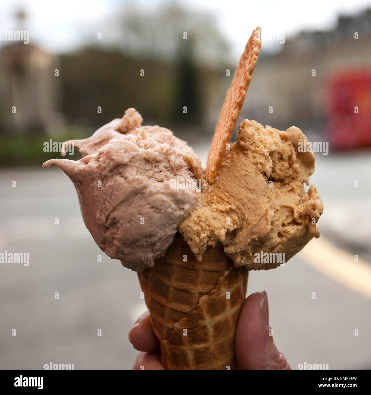 Ice cream cornet Stock Photo