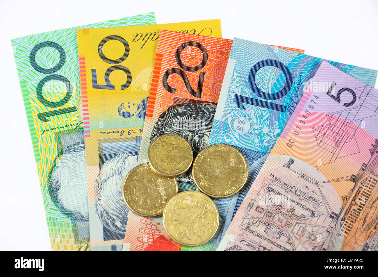 Australian Money concept for savings, spending, or 30th June End of