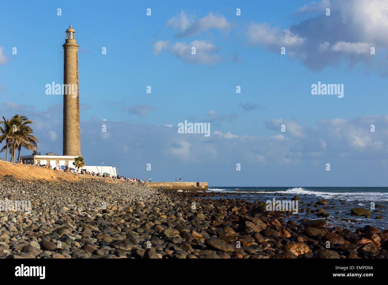 Maspalomas lighthouse, Faro de Maspalomas, Gran Canaria, Canary Islands, Spain Stock Photo