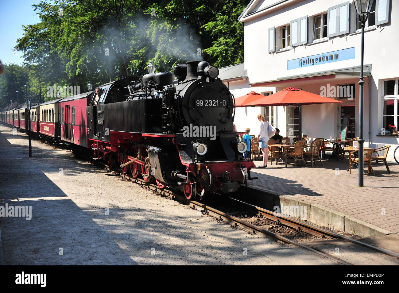 Bäderbahn spa railway, train station, Heiligendamm, Mecklenburg-Western Pomerania, Germany Stock Photo