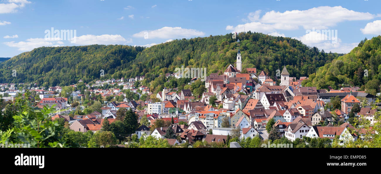 Townscape, Horb am Neckar, Baden-Württemberg, Germany Stock Photo