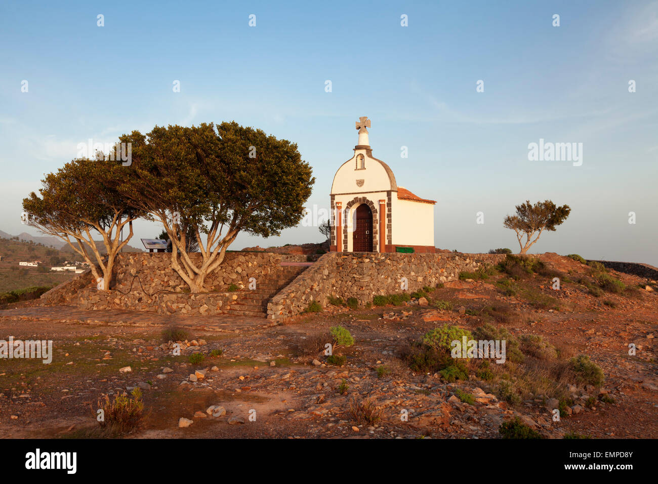 Ermita de San Isidro chapel on mount Roque Calvario, Alajeró, La Gomera ...