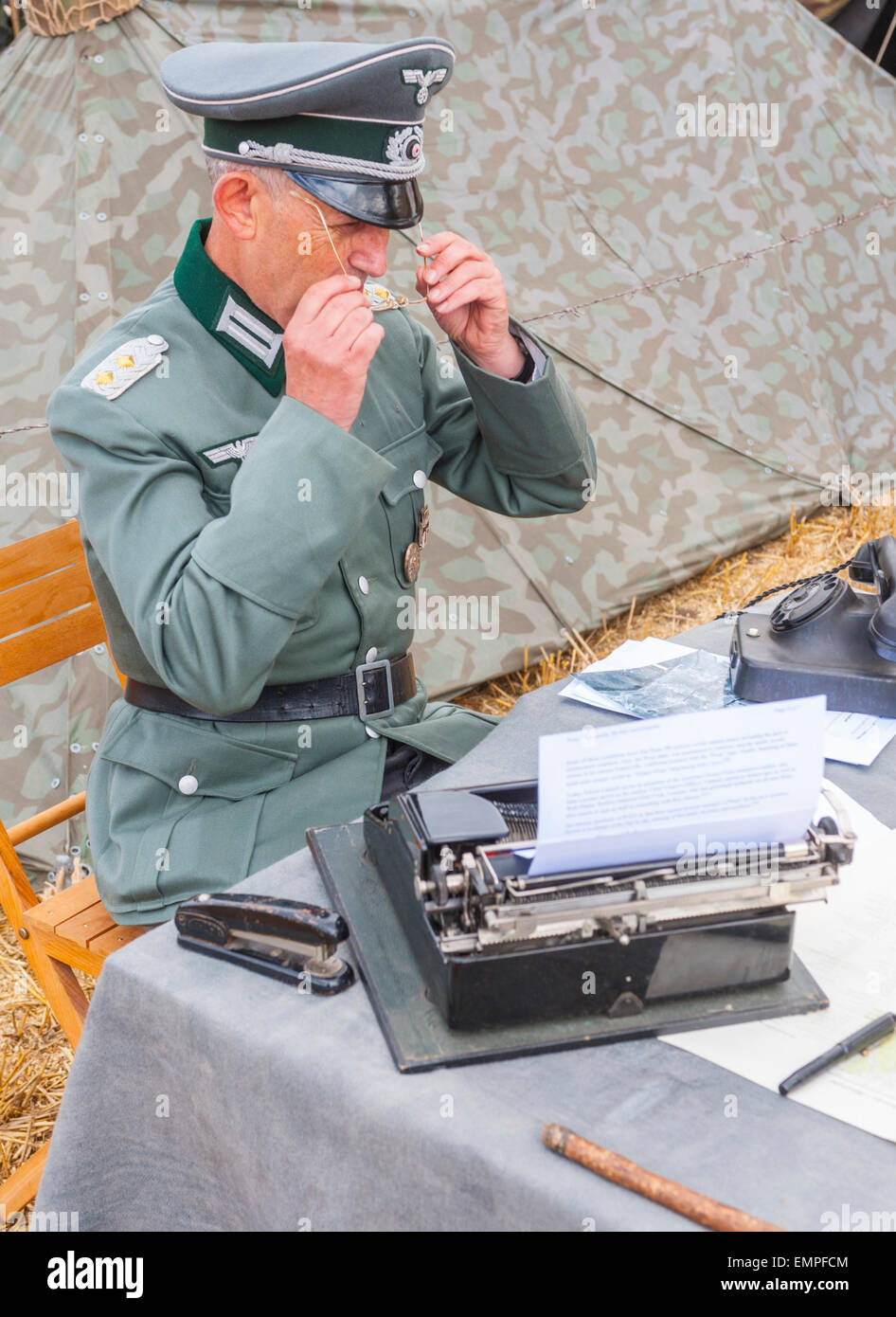 WW2 re-enactors at historic military show Leicester England Stock Photo