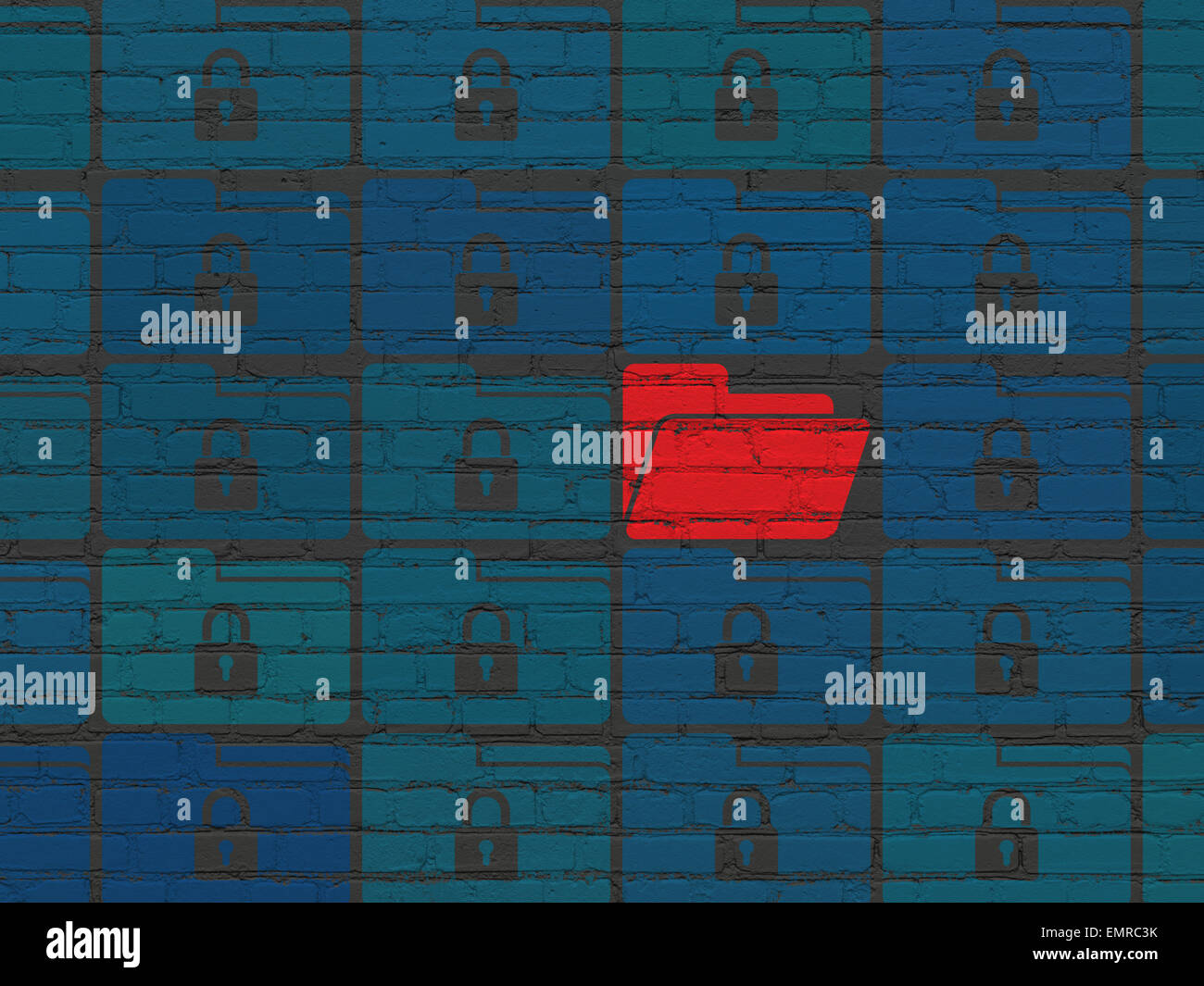Finance concept: folder icon on wall background Stock Photo - Alamy
