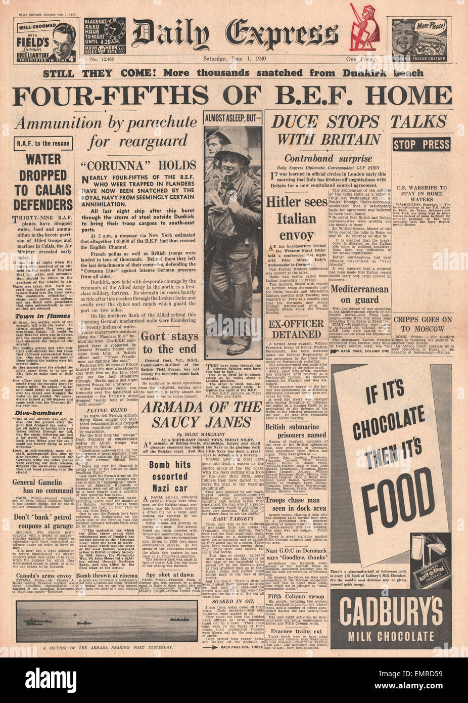 Dunkirk 1940 newspaper hires stock photography and images Alamy