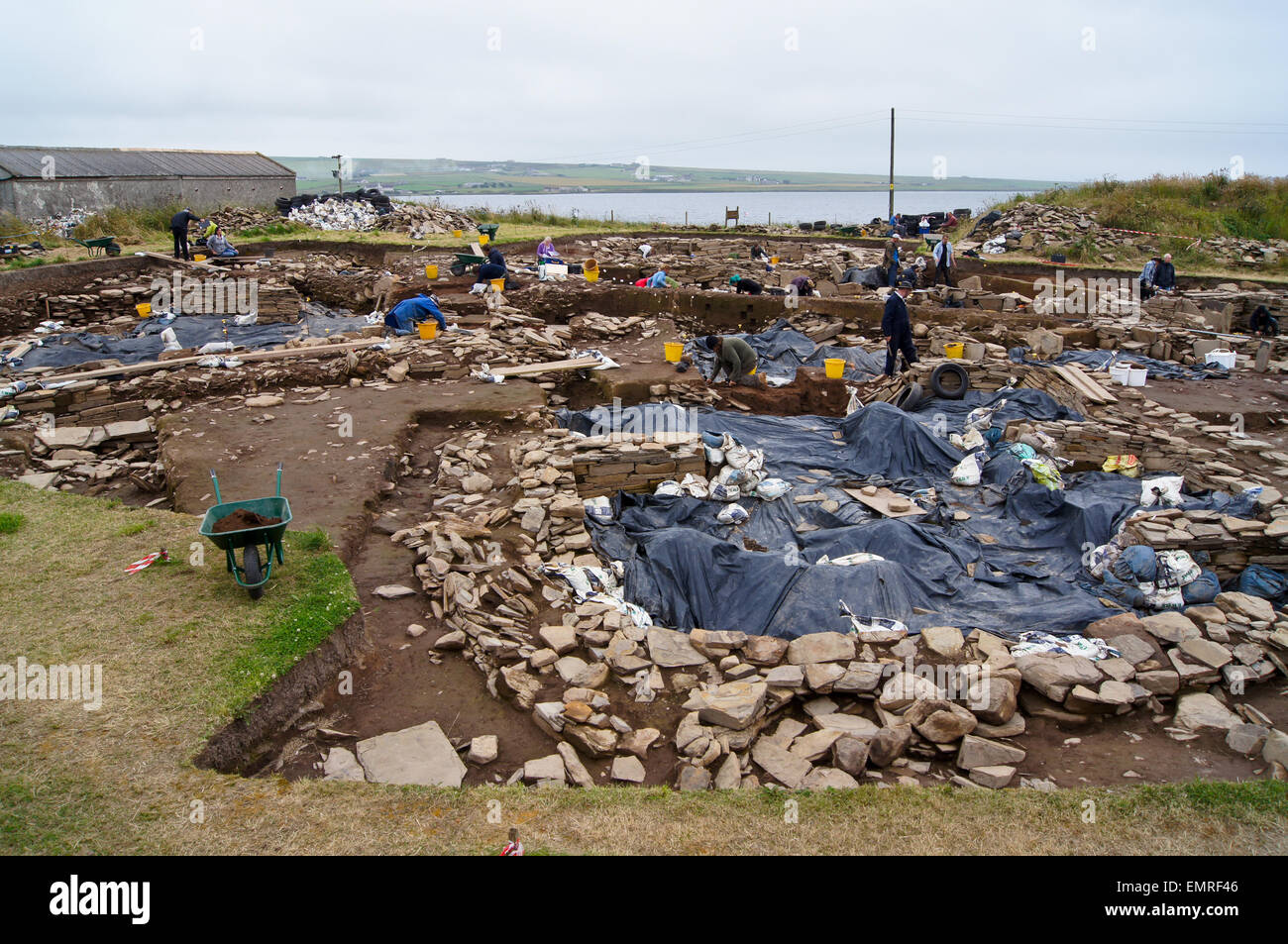 Archaeological excavation of a Neolithic religious ceremonial site