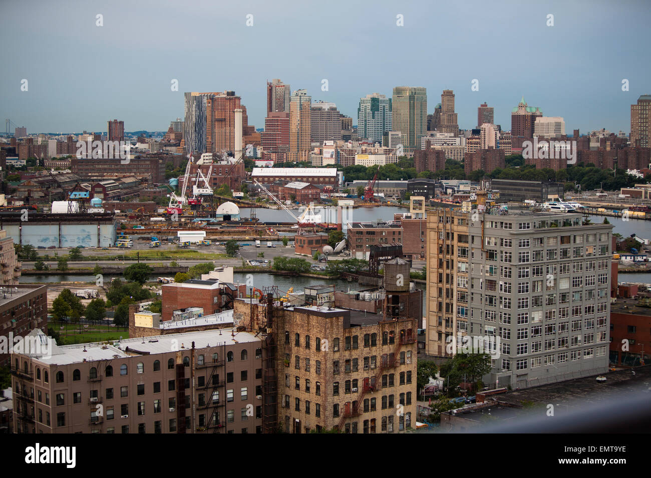 View of NYC from one of the rooftops in Williamsburg, Brooklyn, NY 2009
