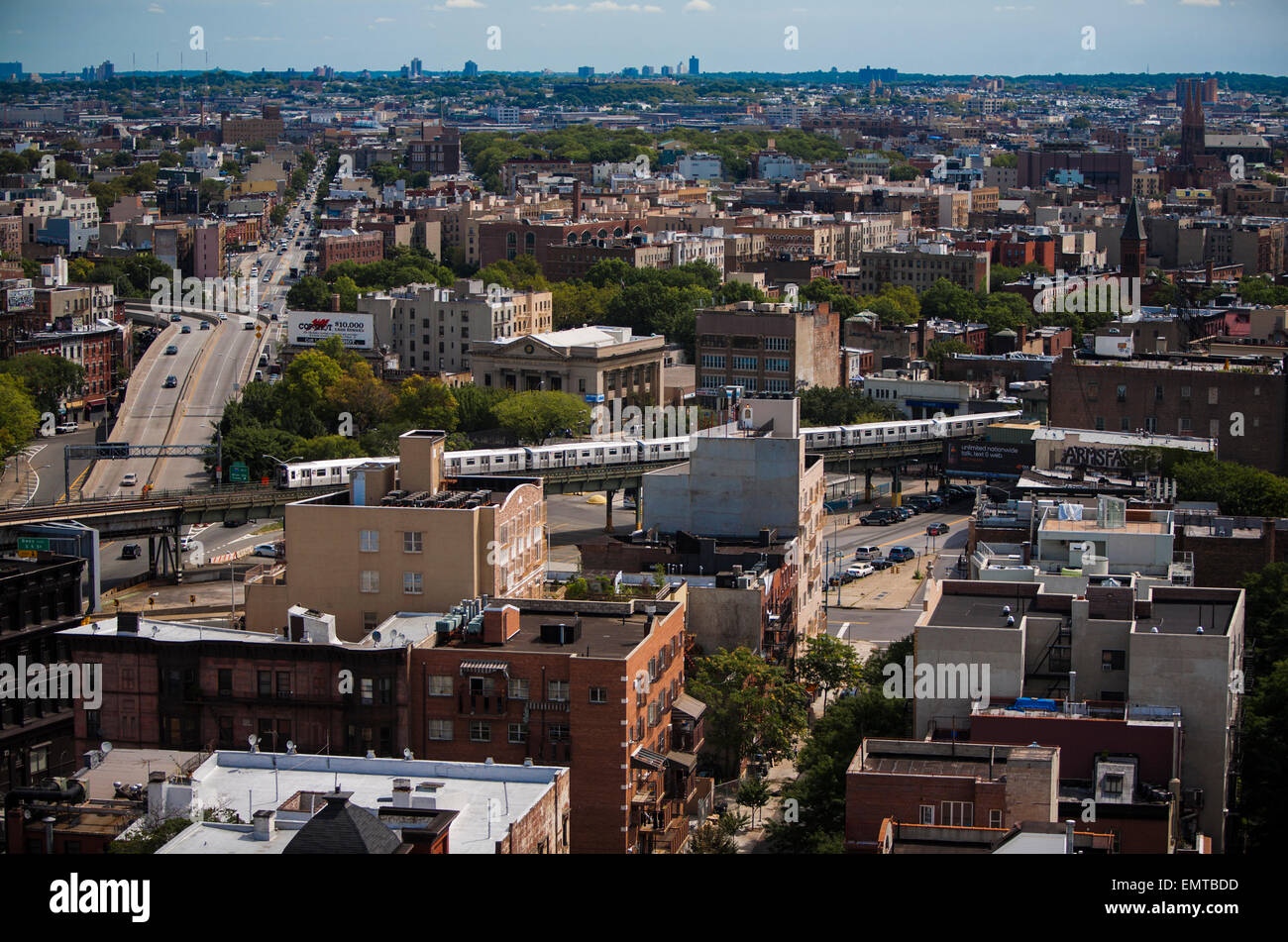 View of NYC from one of the rooftops in Williamsburg, Brooklyn, NY 2009