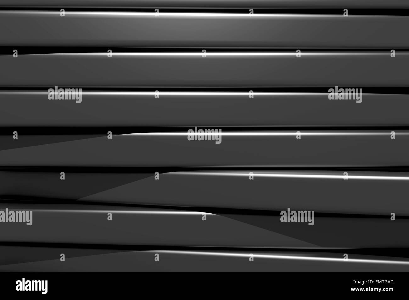 3d rendering of an abstract composition with a lot of black bars Stock Photo