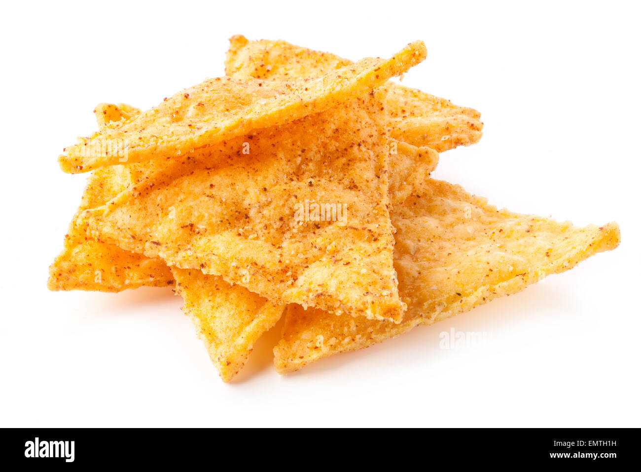 Corn chips with pepper isolated on white Stock Photo Alamy