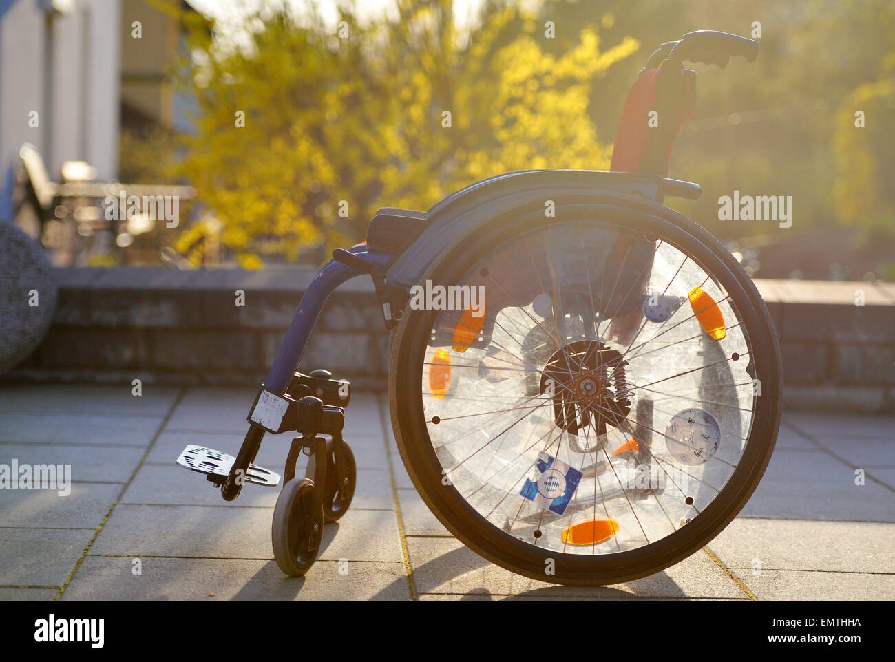 Wheelchair in the sun./picture alliance Stock Photo