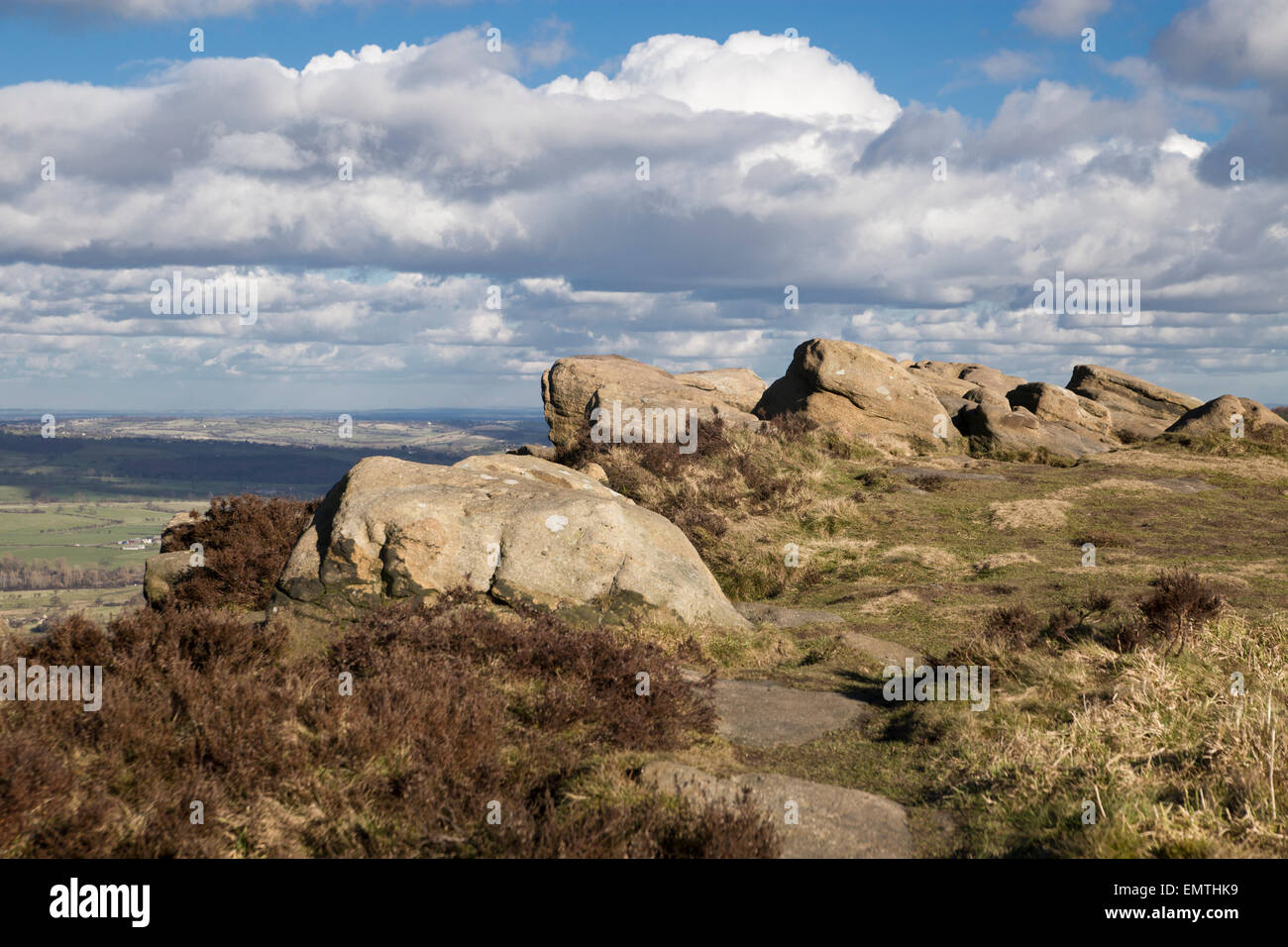 View from the top of Otley Chevin Stock Photo