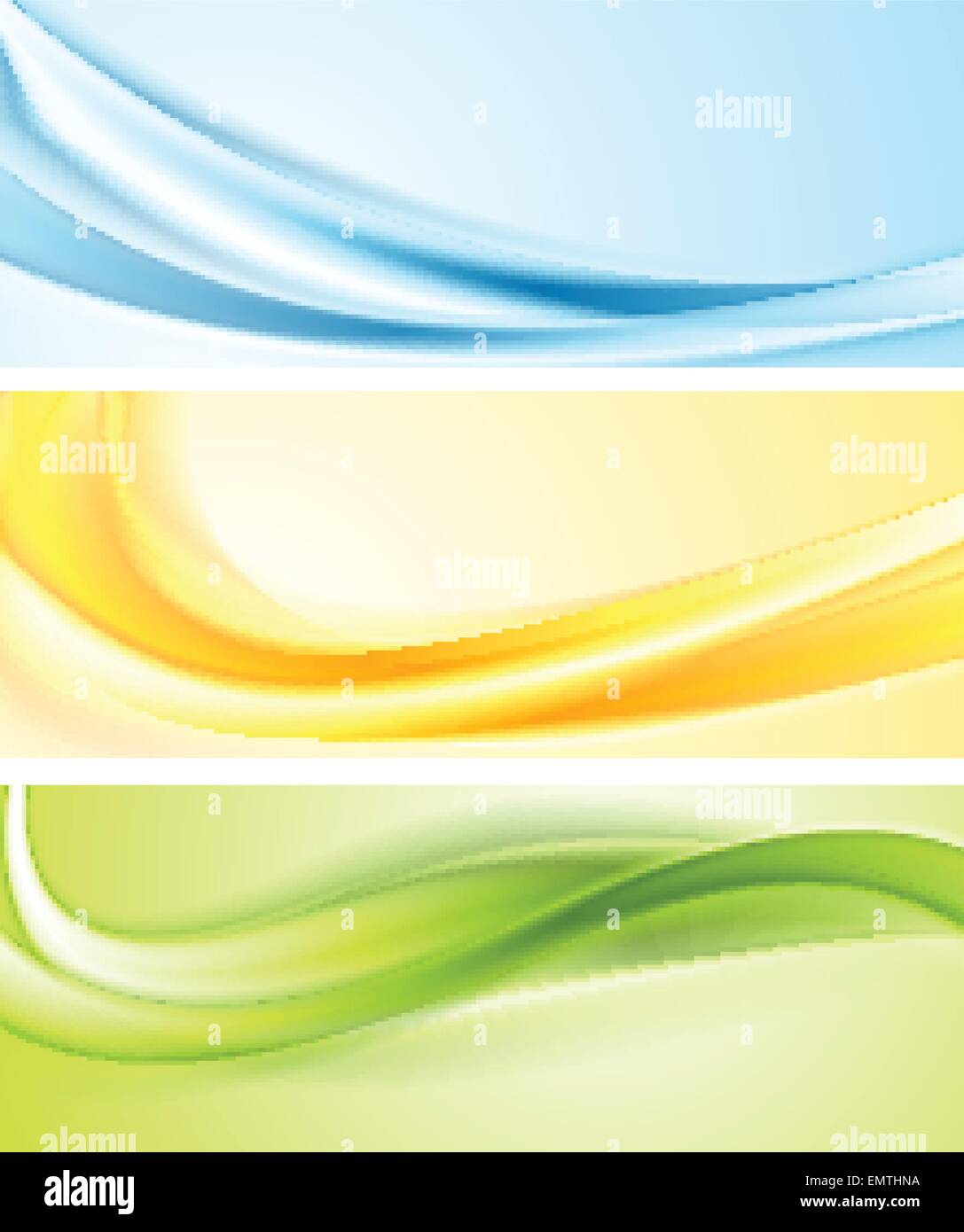 Shiny wavy abstract banners. Vector illustration Stock Vector Image ...