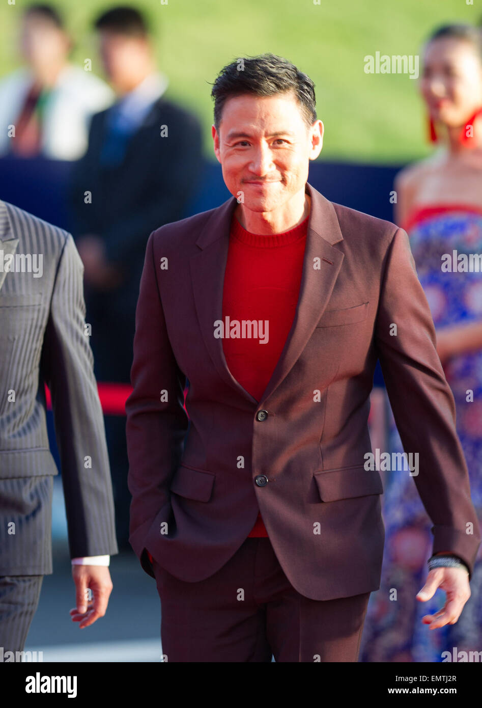 Beijing, China. 23rd Apr, 2015. Actor Jacky Cheung attends the closing ceremony of the fifth Beijing International Film Festival (BJIFF) in Beijing, capital of China, April 23, 2015. The BJIFF closed here on Thursday. Credit:  Li Renzi/Xinhua/Alamy Live News Stock Photo