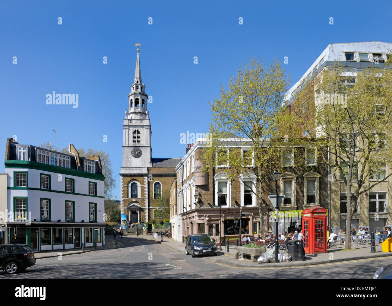 London, England, UK. Clerkenwell Green - St James Church Stock Photo