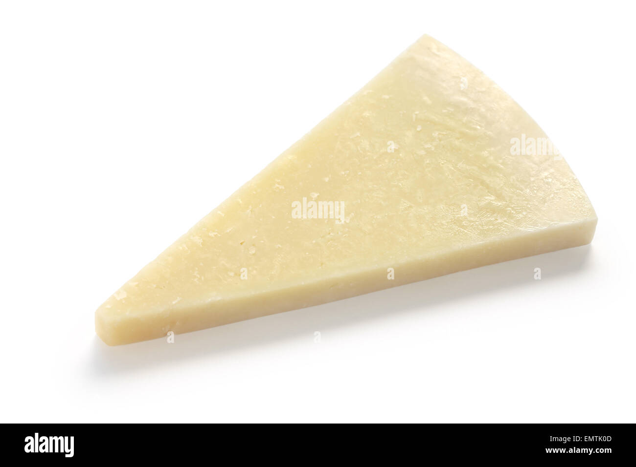pecorino romano, hard italian sheep milk cheese isolated on white background Stock Photo