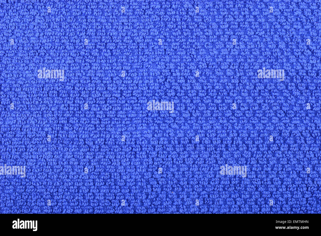 Navy blue, terry towel background texture. Copyspace. Stock Photo