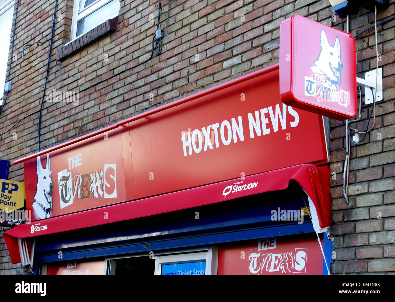 Hoxton newsagent where Russell Brand replaced The Sun logo with that of