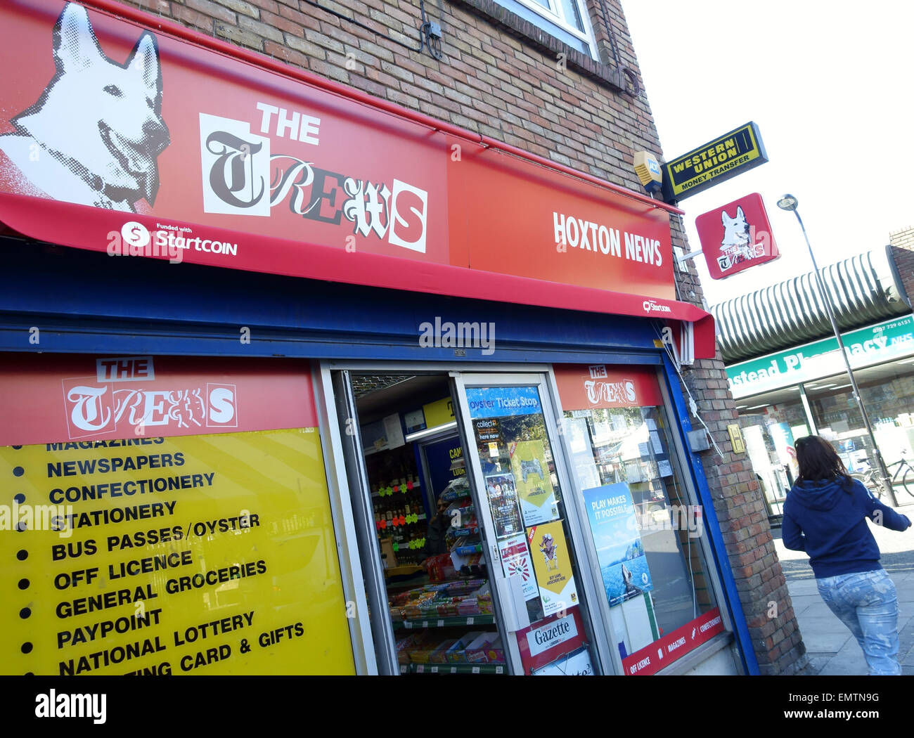 Hoxton newsagent where Russell Brand replaced The Sun logo with that of