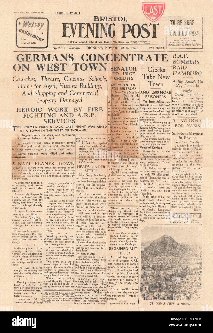 Bristol bombing raids hires stock photography and images Alamy