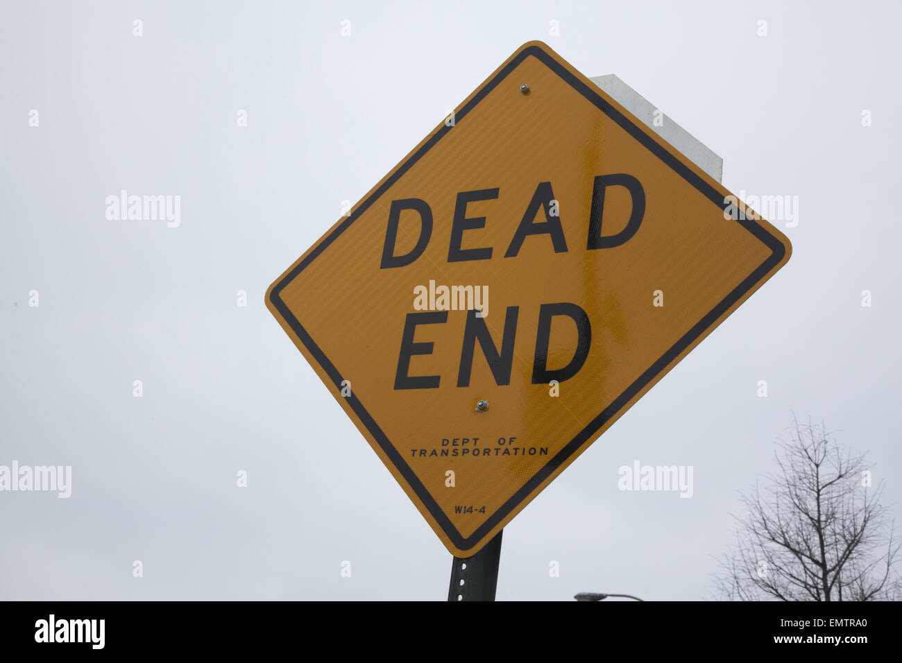 Dead End street warning sign, Brooklyn, NY. Stock Photo