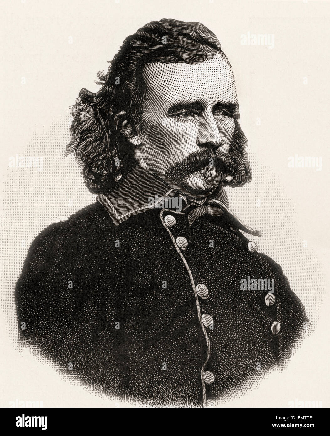 George Armstrong Custer,1839 – 1876.   United States Army officer and cavalry commander in the American Civil War and the American Indian Wars. Stock Photo