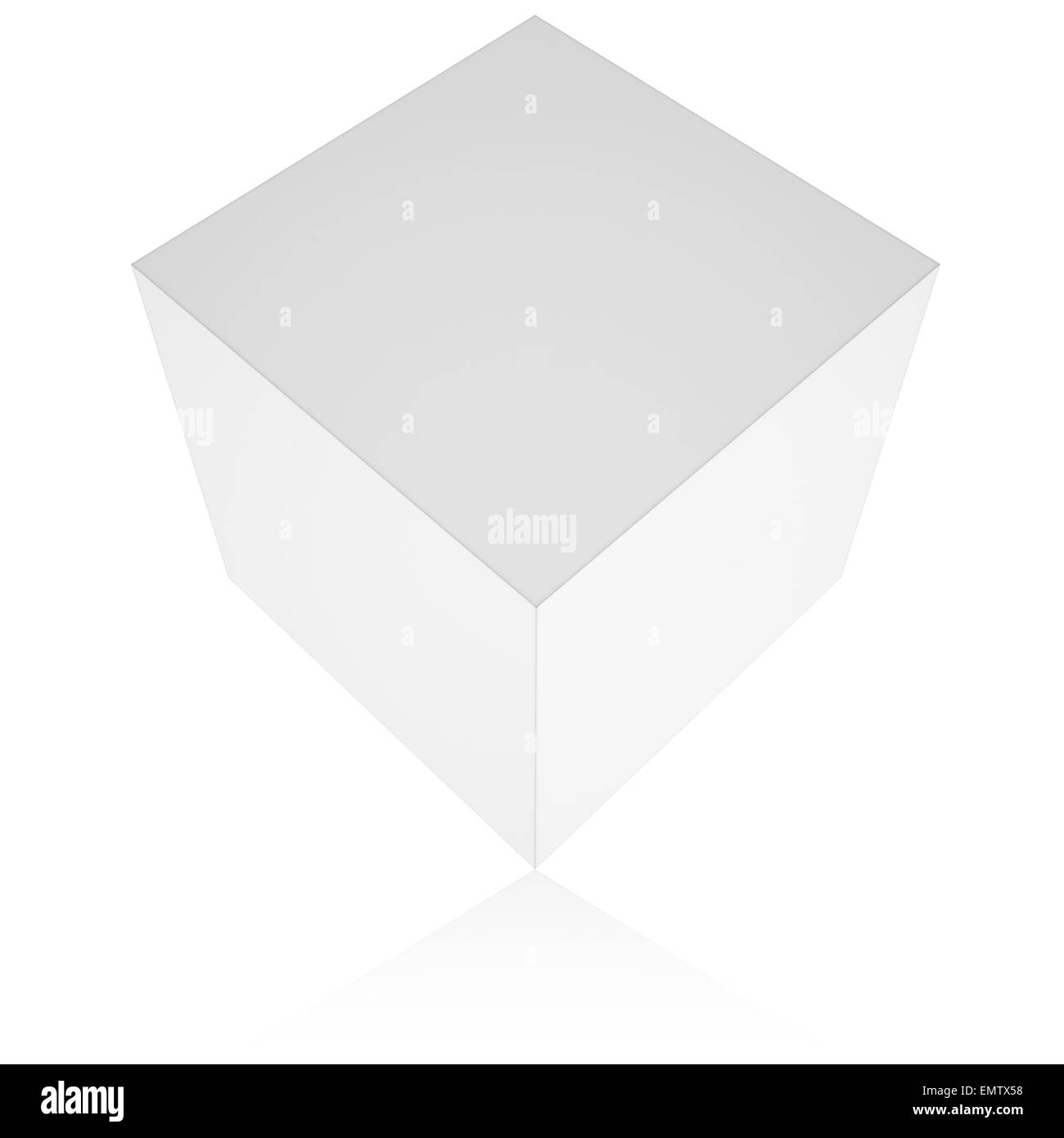 Balancing 3d cube for design. Stock Photo