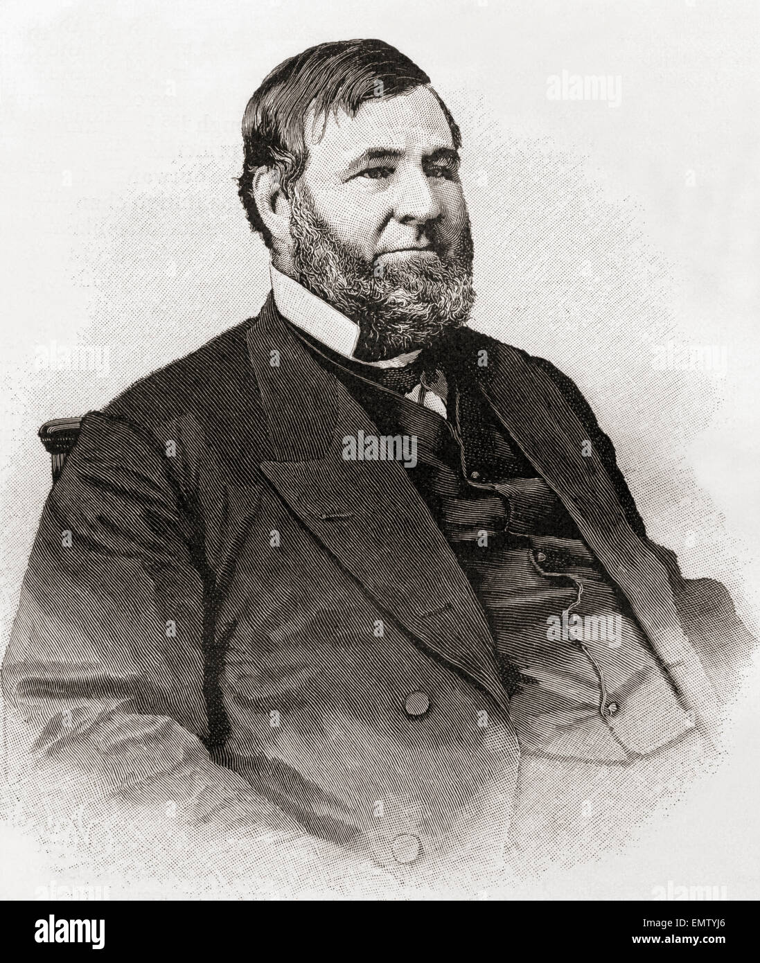 David Davis,  1815 –1886.  United States Senator from Illinois and associate justice of the United States Supreme Court. Stock Photo