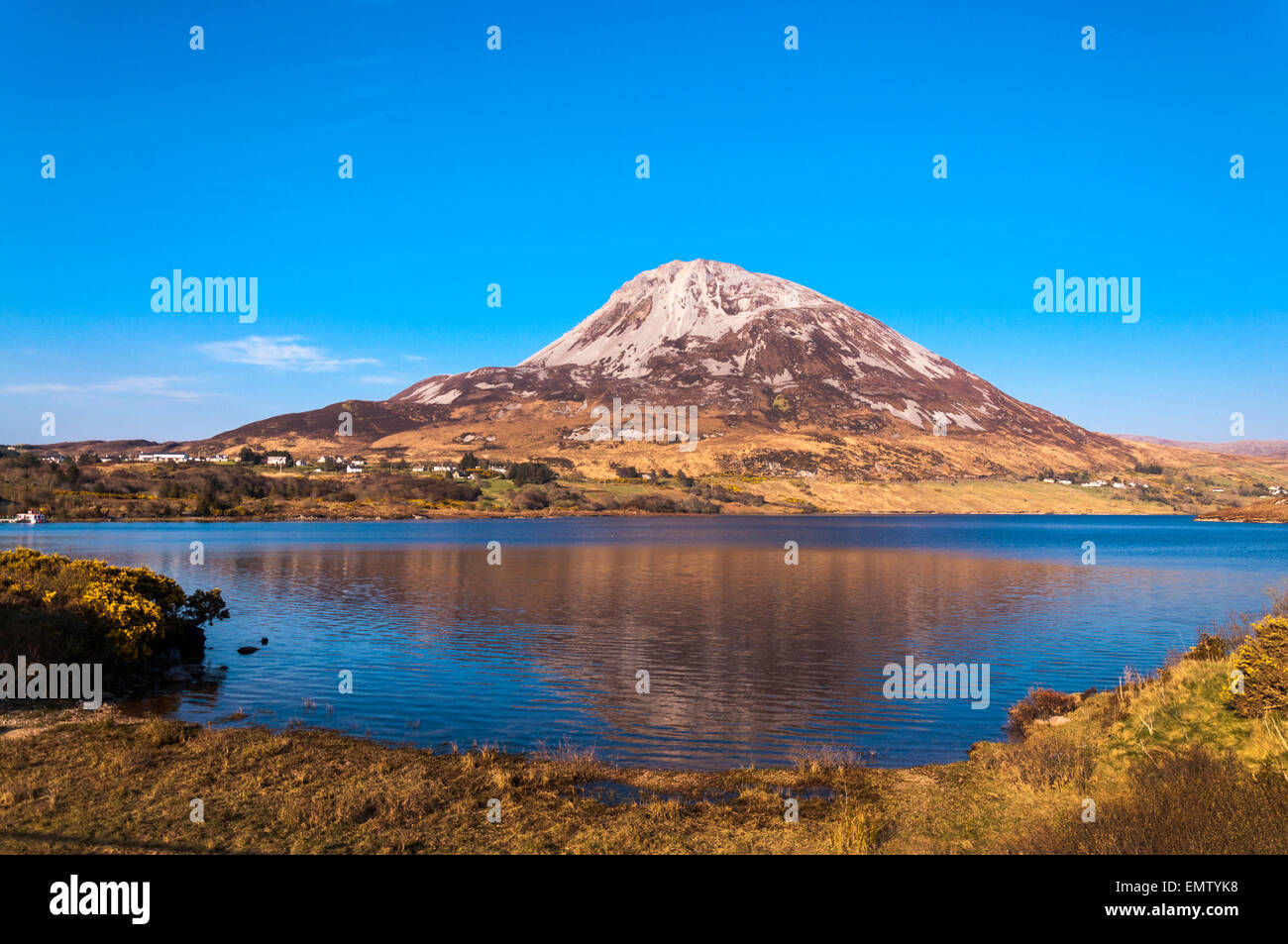 Mount Errigal, An Earagail,  a 751-metre (2,464 ft) mountain near Gweedore in County Donegal, Ireland. Stock Photo