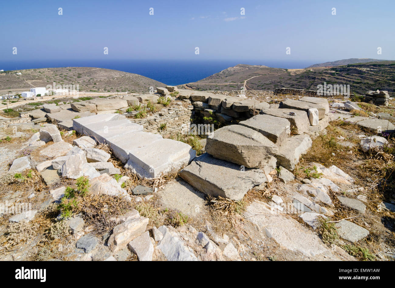 Delion Sanctuary of Apollo archaeological site, Paros Island, Greece