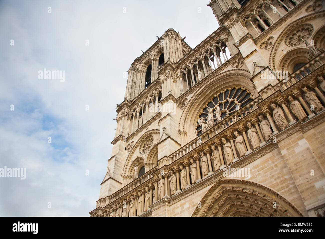 A view from the street of Notre Dame Cathedral in Paris France Stock Photo Alamy