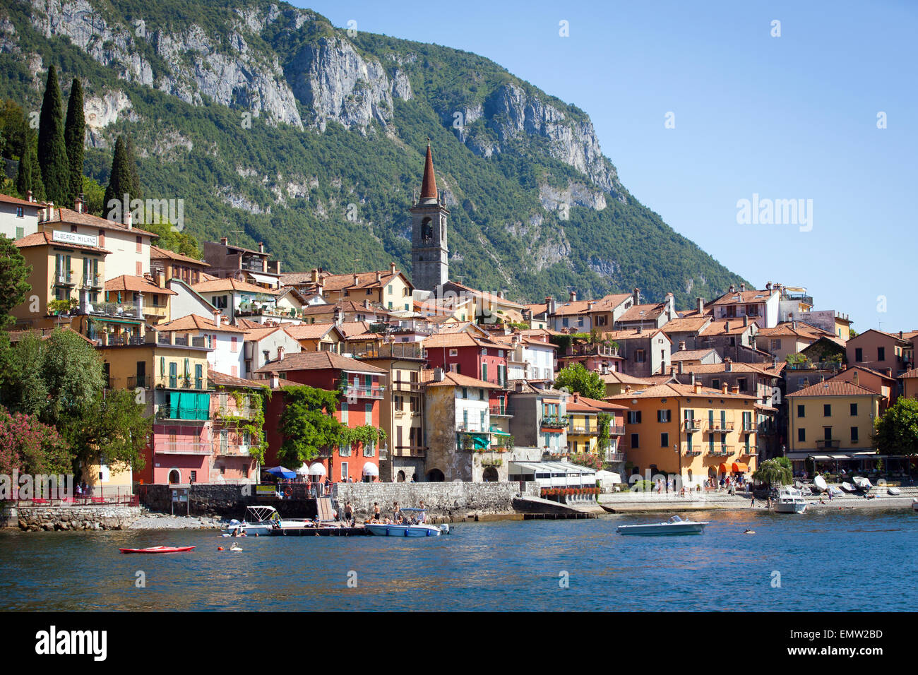 Town of Varenna in Lake Como, Italy Stock Photo