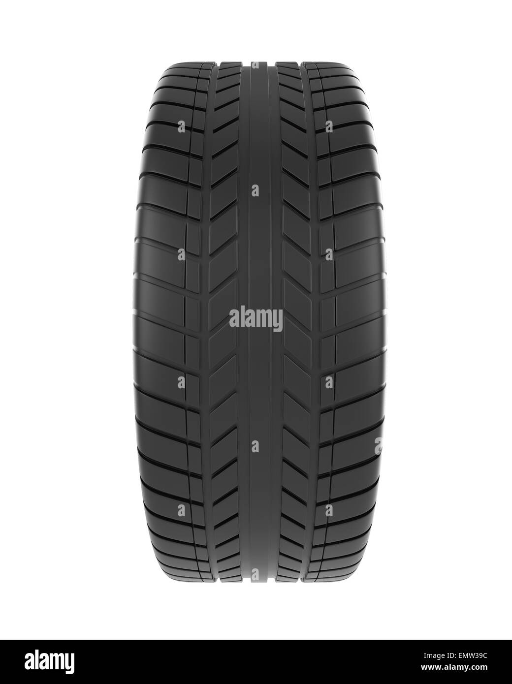 Car tire isolated on white background. Stock Photo