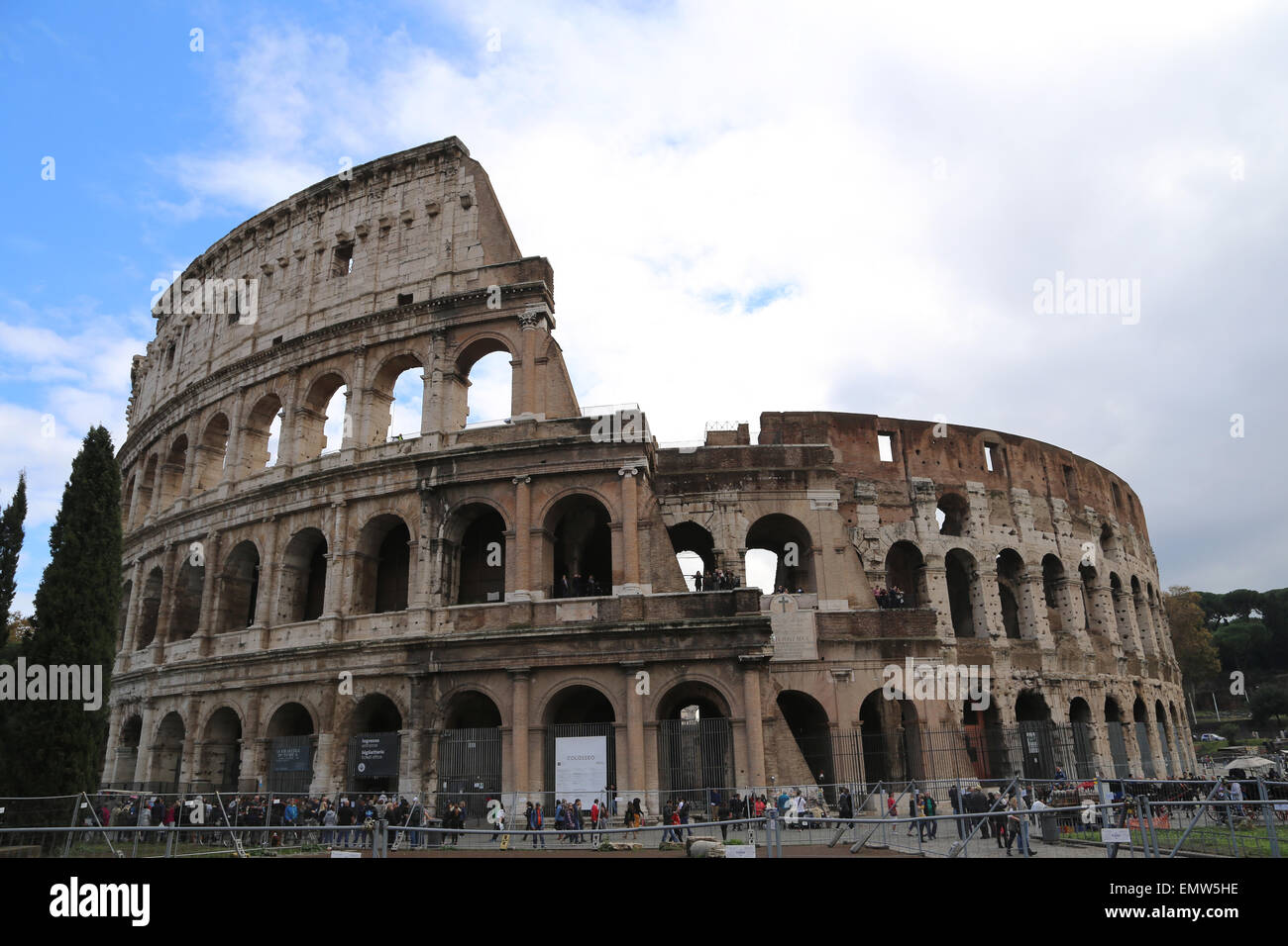 Italy. Rome. The Colosseum (Coliseum) or Flavian Amphitheatre. Its construction started between 70. Stock Photo