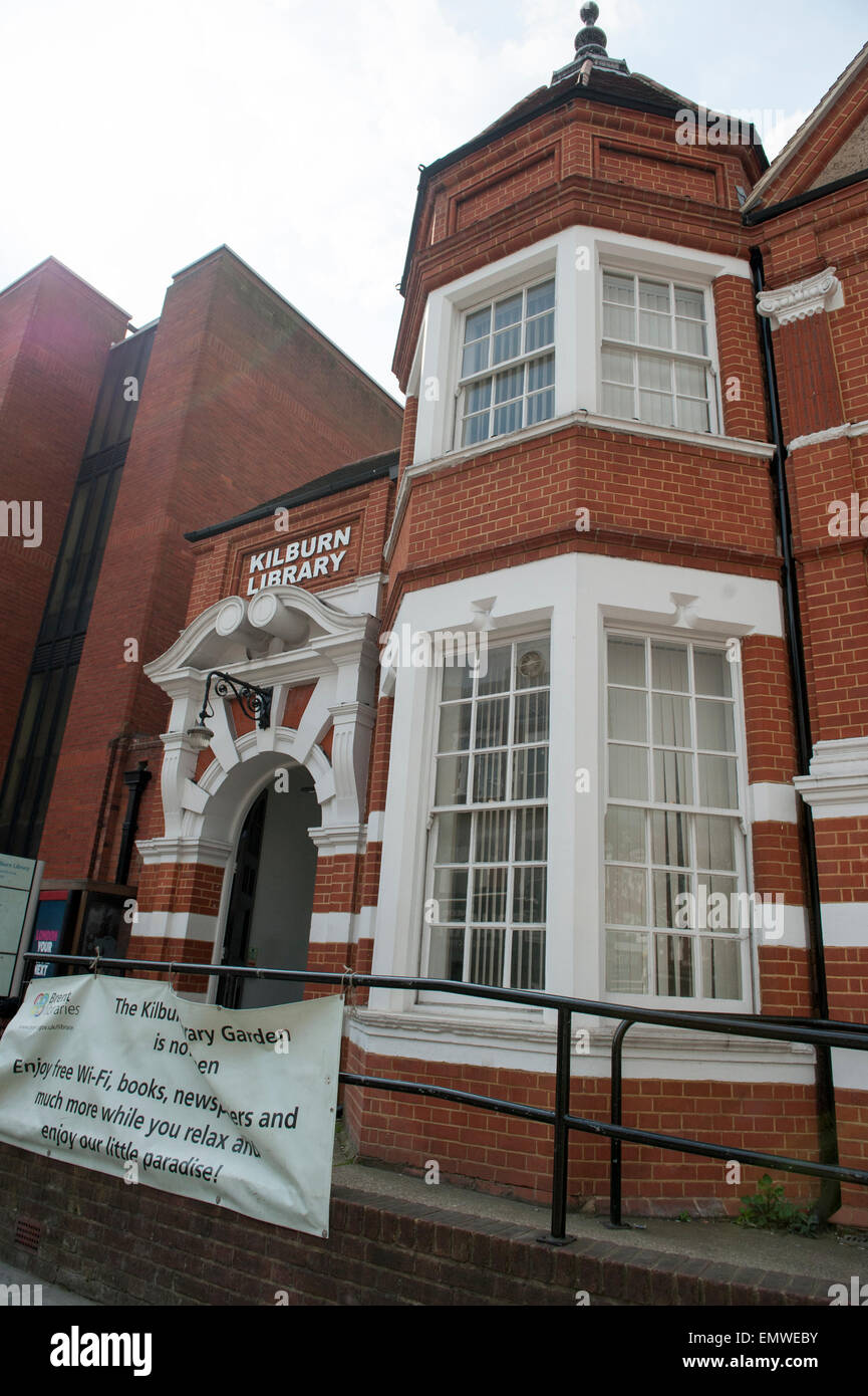 Outside shot of Kilburn library in the London borough of Brent in Greater London Stock Photo