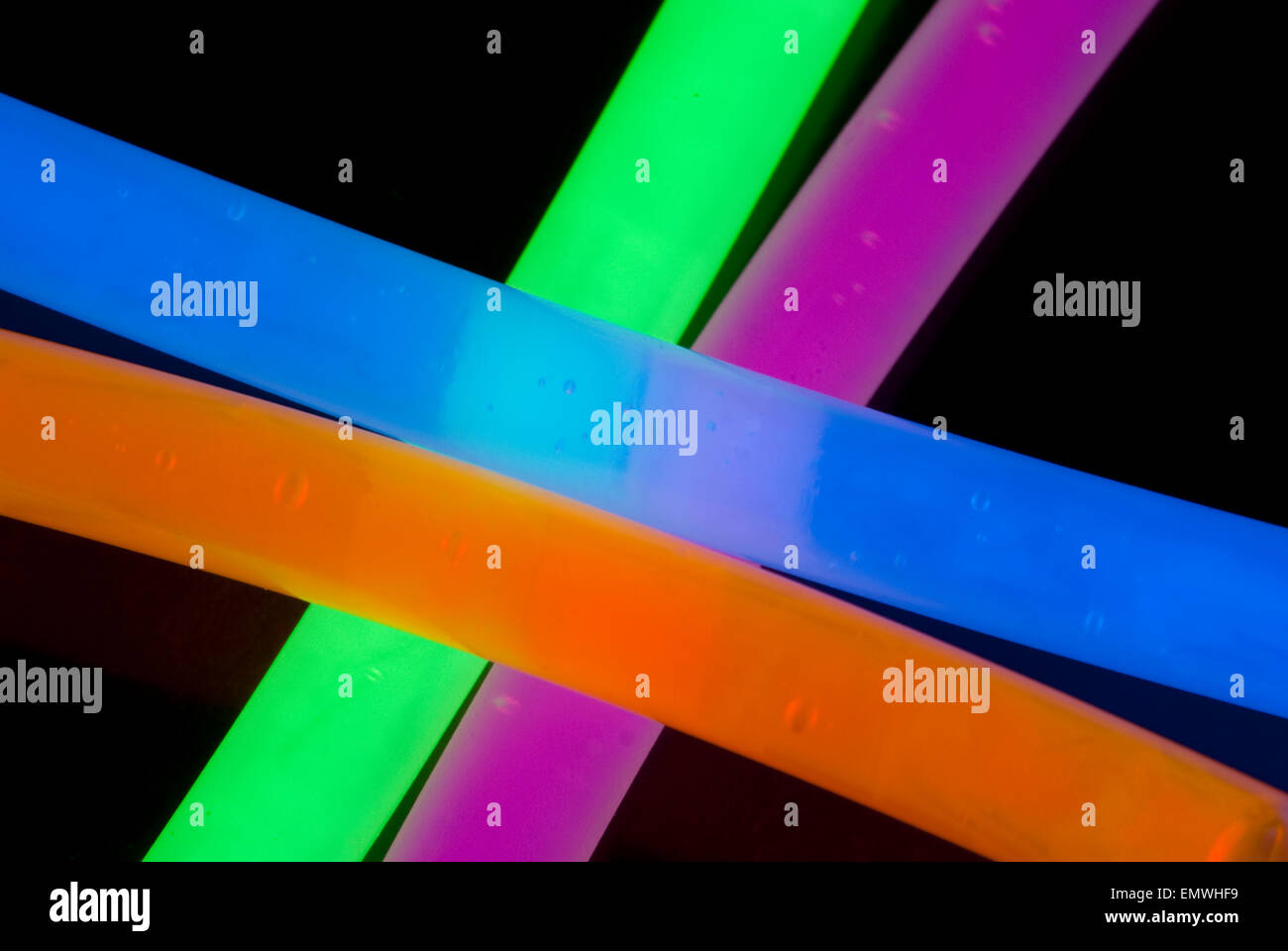 Glow Sticks Closeup Stock Photo Alamy
