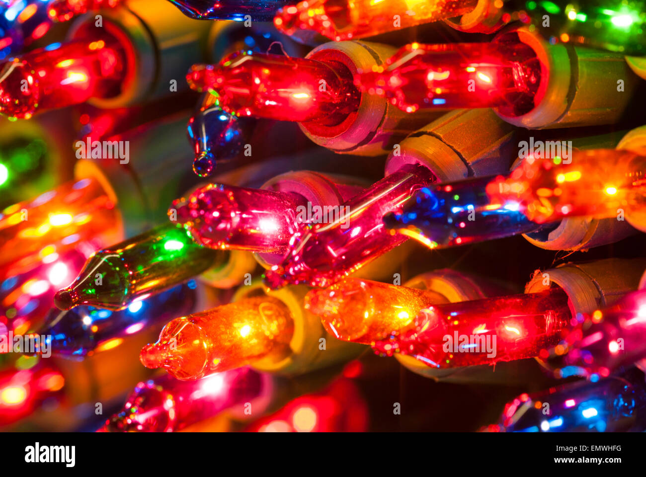 Christmas Lights Closeup Stock Photo Alamy