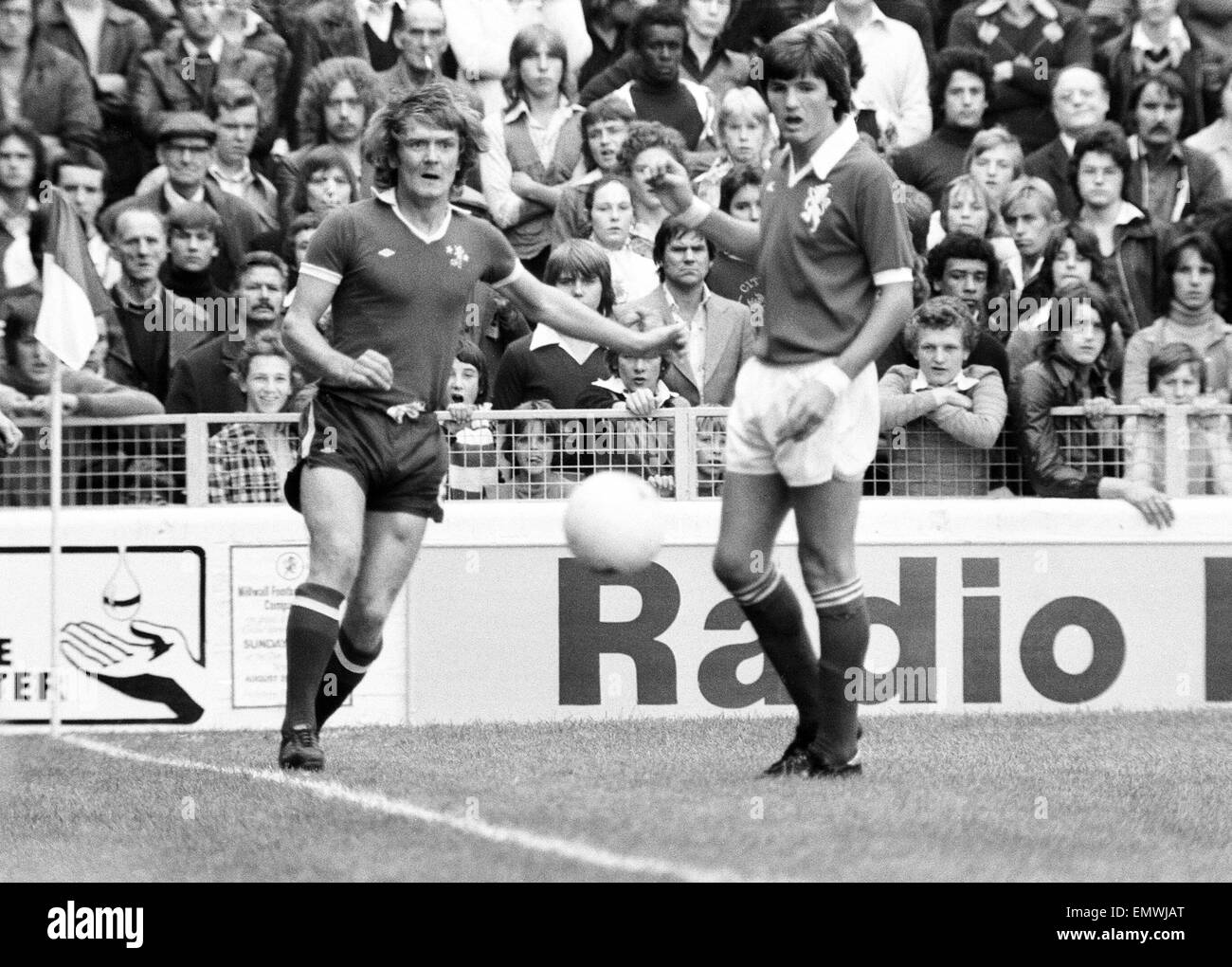 English League Division Two match. Millwall 3 v Chelsea 0. 4th September 1976. Stock Photo
