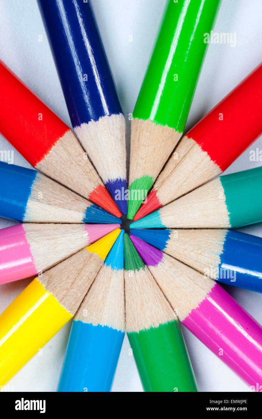 Color Pencil Closeup Stock Photo